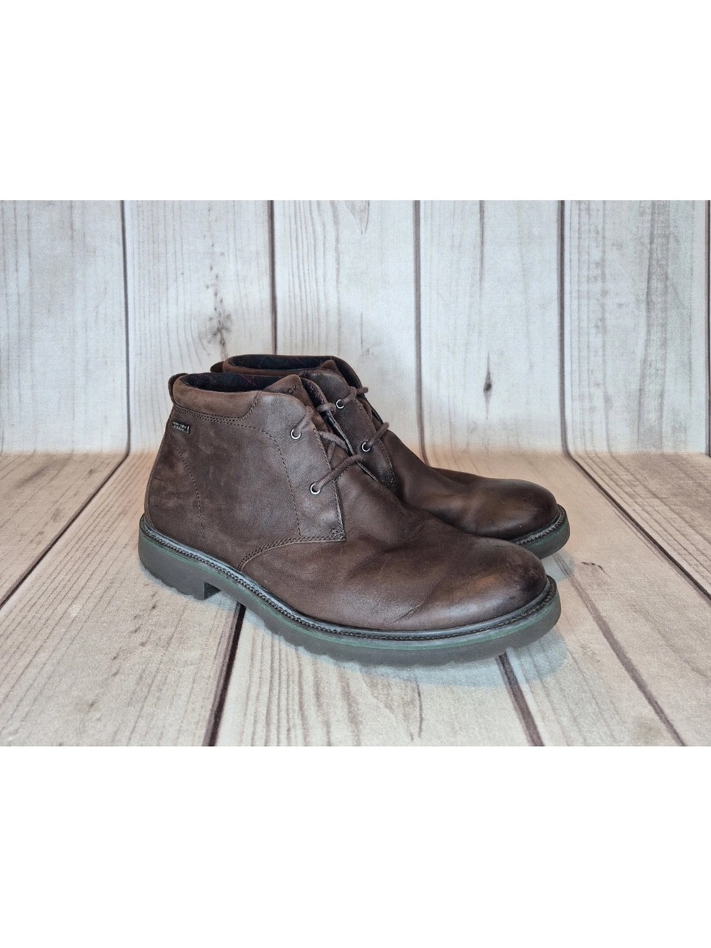 Rockport Men's Size 11 Wide Ledge Hill Brown Leather Chukka Boots
